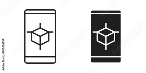 Ar apps icons in trendy flat style. symbol for your web site design, app, UI Vector EPS 10.