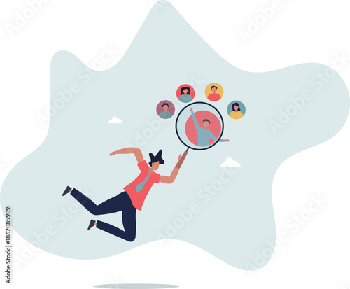 Recruiting employees and human resources hiring job.life and employment of people.