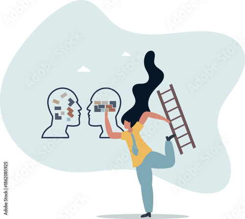 Rationality, logical thinking and critical judgment mind.life and employment of people.