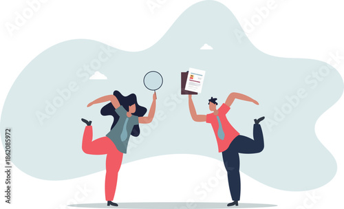 Resume illustration, transparent background. CV work application.life and employment of people.