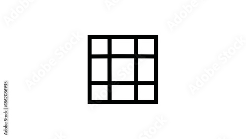 Simple grid pattern with nine equal squares