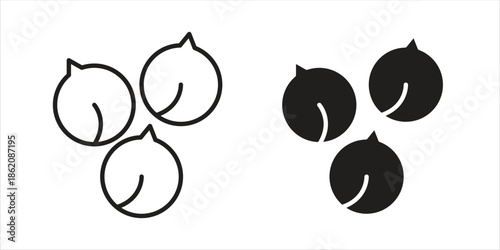 Chickpeas hummus icons in trendy flat style. symbol for your web site design, app, UI Vector EPS 10.