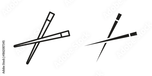 Chopsticks icons in trendy flat style. symbol for your web site design, app, UI Vector EPS 10.