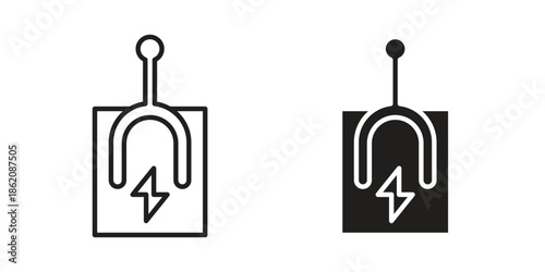 Circuit Breaker icons in trendy flat style. symbol for your web site design, app, UI Vector EPS 10.