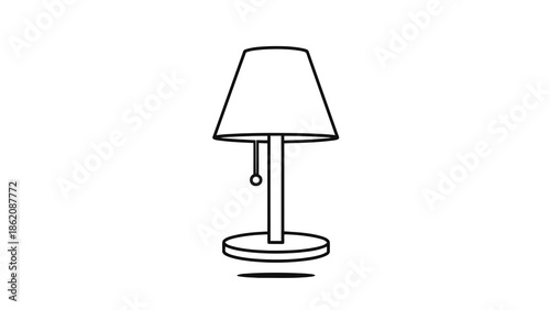 Simple table lamp illustration