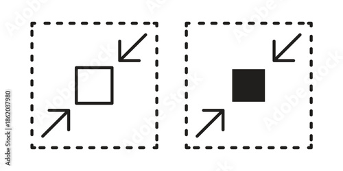 Compact size icons in trendy flat style. symbol for your web site design, app, UI Vector EPS 10.