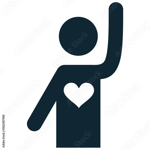 Donor icon vector for blood and organ banks. Ideal for illustrating giving life, registration cards, altruism, and medical contribution.