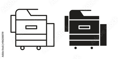 Copier icons in trendy flat style. symbol for your web site design, app, UI Vector EPS 10.
