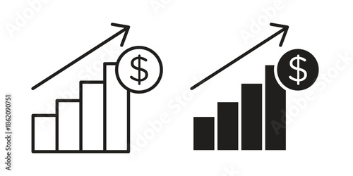 Fiscal policy icons in trendy flat style. symbol for your web site design, app, UI Vector EPS 10.