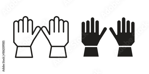 Gloves icons in trendy flat style. symbol for your web site design, app, UI Vector EPS 10.