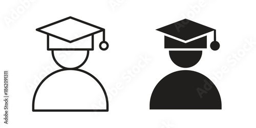 Graduated icons in trendy flat style. symbol for your web site design, app, UI Vector EPS 10.