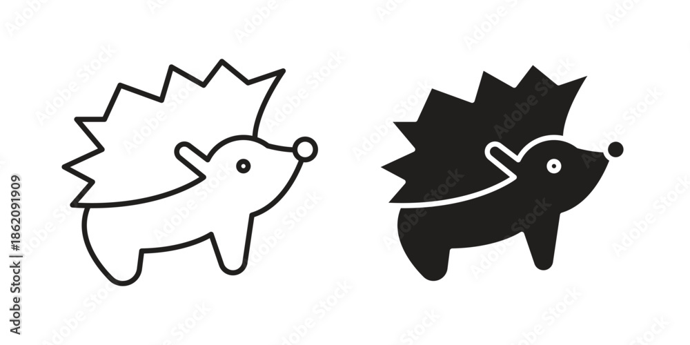 Fototapeta premium Hedgehog icons in trendy flat style. symbol for your web site design, app, UI Vector EPS 10.