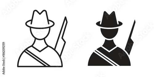 Hunter icons in trendy flat style. symbol for your web site design, app, UI Vector EPS 10.