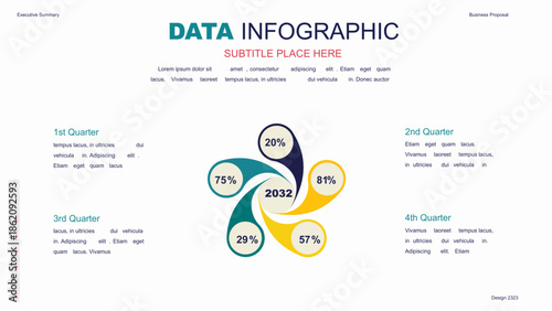 A collection of infographic elements Illustration in a flat style