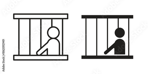 Jail icons in trendy flat style. symbol for your web site design, app, UI Vector EPS 10.