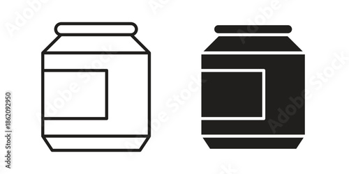 Jar icons in trendy flat style. symbol for your web site design, app, UI Vector EPS 10.