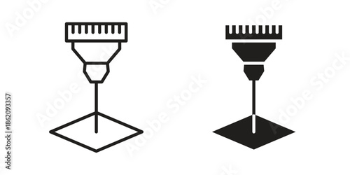 Laser machine icons in trendy flat style. symbol for your web site design, app, UI Vector EPS 10.