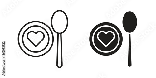 Love Plate icons in trendy flat style. symbol for your web site design, app, UI Vector EPS 10.