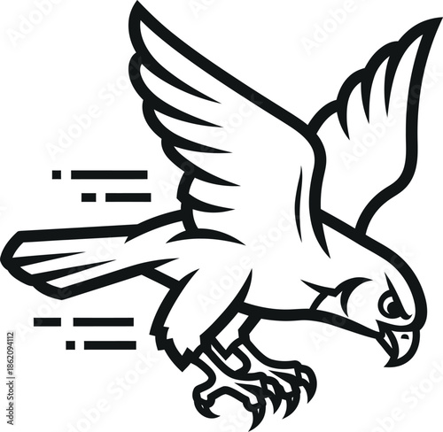 Flying falcon logo icon