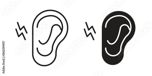 Otitis icons in trendy flat style. symbol for your web site design, app, UI Vector EPS 10.
