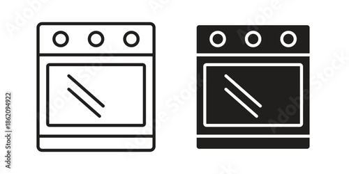 Oven icons in trendy flat style. symbol for your web site design, app, UI Vector EPS 10.