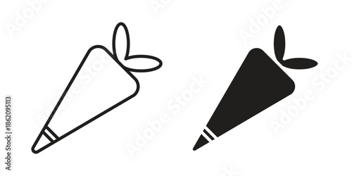 Pastry bag icons in trendy flat style. symbol for your web site design, app, UI Vector EPS 10.