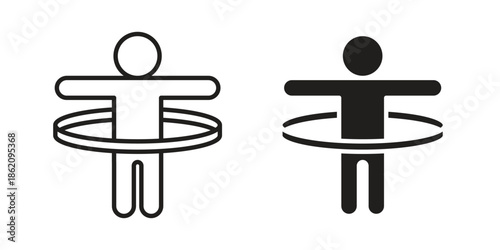 People Hula hop icons in trendy flat style. symbol for your web site design, app, UI Vector EPS 10.
