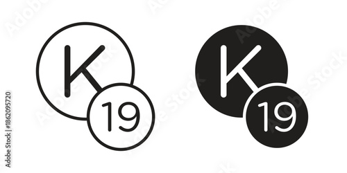 Potassium icons in trendy flat style. symbol for your web site design, app, UI Vector EPS 10.