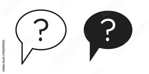 Question icons in trendy flat style. symbol for your web site design, app, UI Vector EPS 10.