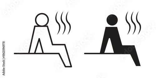 Sauna icons in trendy flat style. symbol for your web site design, app, UI Vector EPS 10.