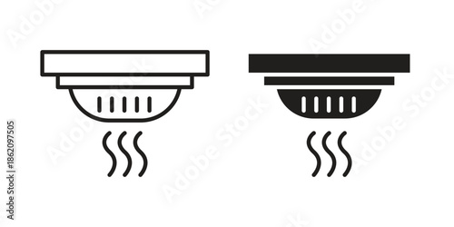 Smoke detector icons in trendy flat style. symbol for your web site design, app, UI Vector EPS 10.