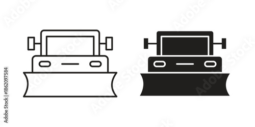 Snowplow icons in trendy flat style. symbol for your web site design, app, UI Vector EPS 10.