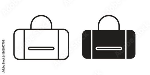 Sports bag icons in trendy flat style. symbol for your web site design, app, UI Vector EPS 10.