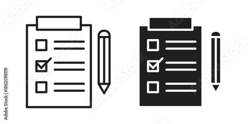 Survey icons in trendy flat style. symbol for your web site design, app, UI Vector EPS 10.