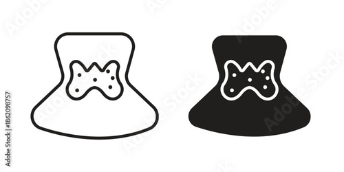 Thyroid icons in trendy flat style. symbol for your web site design, app, UI Vector EPS 10.