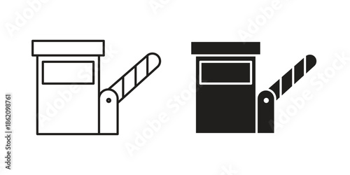 Toll road icons in trendy flat style. symbol for your web site design, app, UI Vector EPS 10.