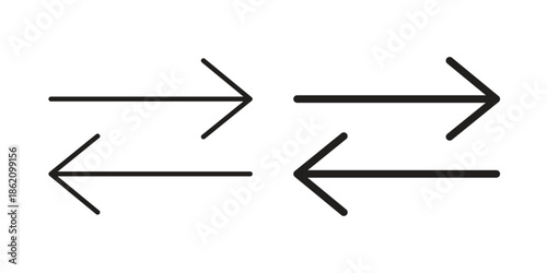 Two side icons in trendy flat style. symbol for your web site design, app, UI Vector EPS 10.