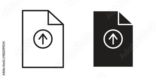 Upload file icons in trendy flat style. symbol for your web site design, app, UI Vector EPS 10.