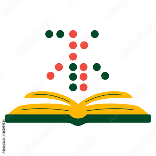 World braille day illustration. Vector isolated.