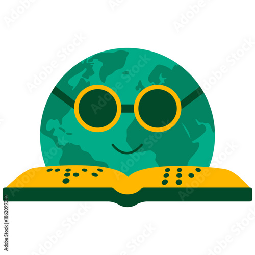 World braille day illustration. Vector isolated.