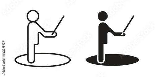Wakeboarding icons in trendy flat style. symbol for your web site design, app, UI Vector EPS 10.