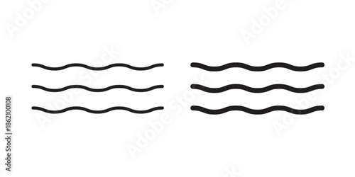 Wave icons in trendy flat style. symbol for your web site design, app, UI Vector EPS 10.