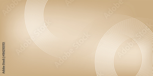 Abstract beige background with circular line pattern. Modern creative design eps10