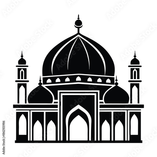 A collection of black silhouette vectors featuring Islamic architectural elements, lanterns, crescent moon, stars, and geometric patterns, ideal for Ramadan and Eid decorations.
