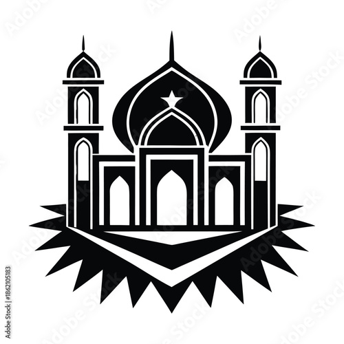 A collection of black silhouette vectors featuring Islamic architectural elements, lanterns, crescent moon, stars, and geometric patterns, ideal for Ramadan and Eid decorations.
