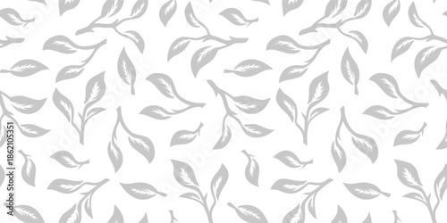 tea leaves pattern background. green leaves vector pattern background. Green tea leaf seamless pattern. seamless patterns with green leaves of tea.