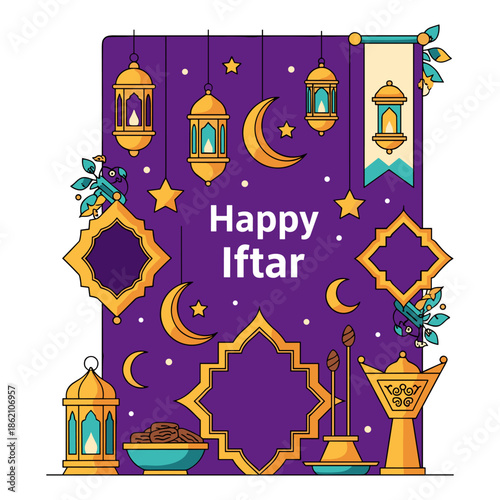 Celebrating the spirit of iftar Vector