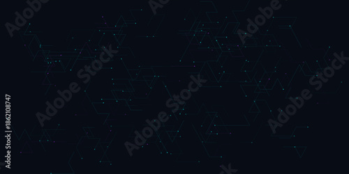 Abstract Cyber Circuit Board Background with Digital Connection Lines