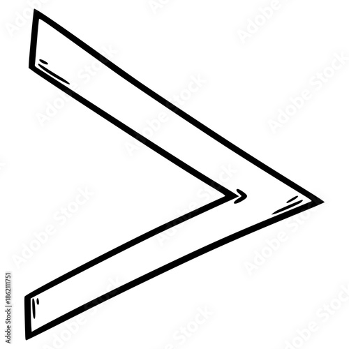 pigpen cipher T illustration hand drawn outline vector