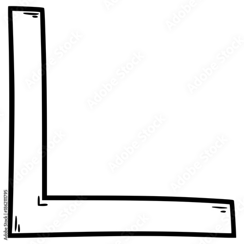 pigpen cipher C illustration hand drawn outline vector